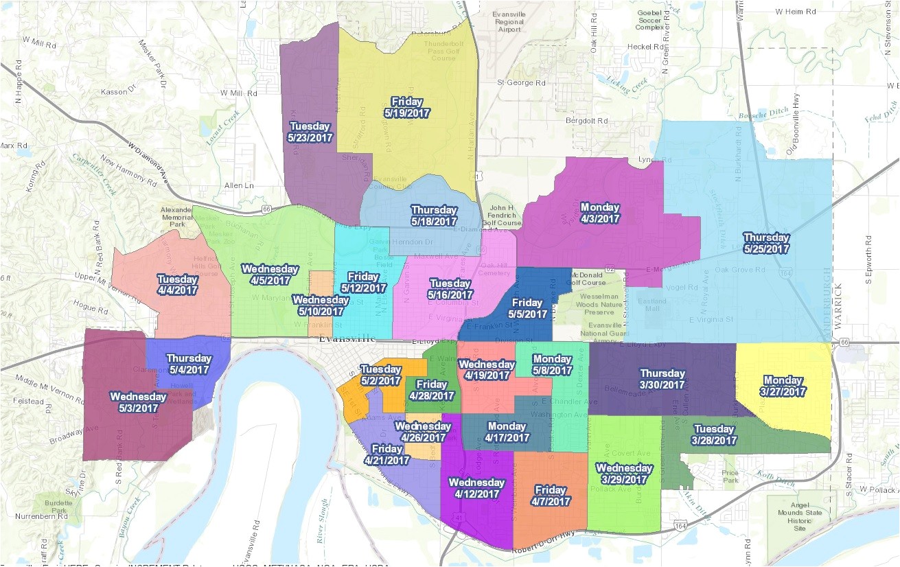 Heavy Trash Pickup Map Evansville Indiana Heavy Trash Day Set to Begin Next Week In Vanderburgh Co