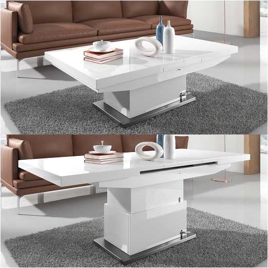 making a small room efficient with height adjustable coffee table