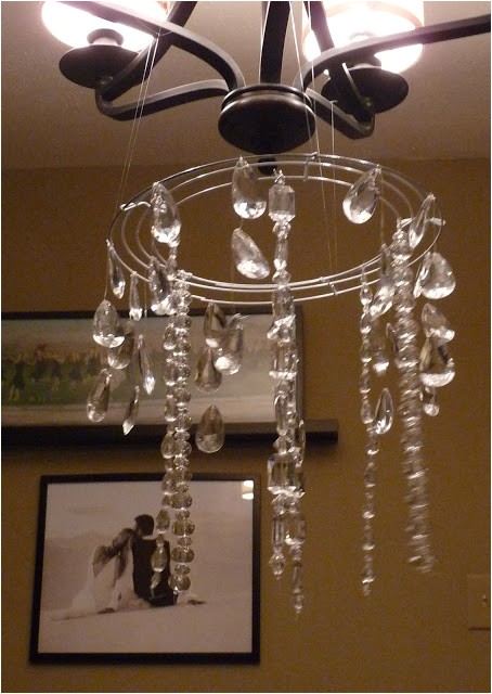 Hobby Lobby Crystals for Chandelier the Happy Homebodies Tutorial Diy Faux Crystal Chandelier