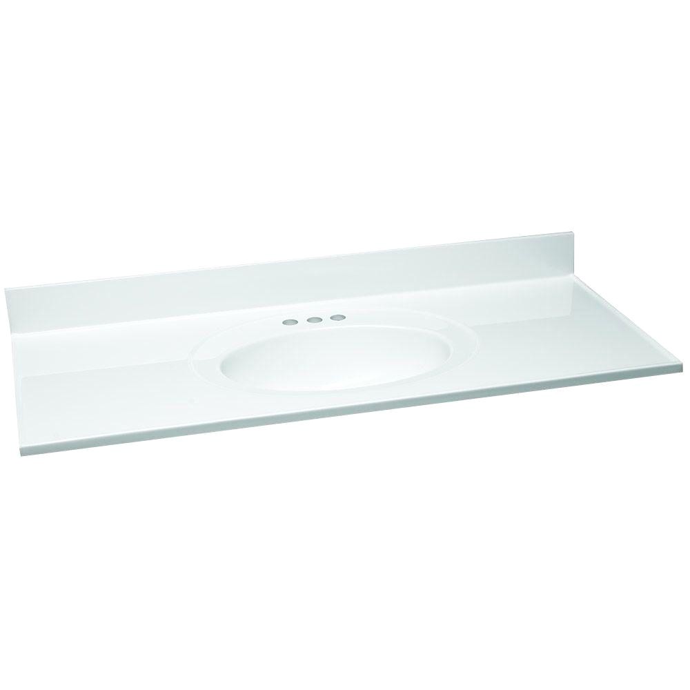 w cultured marble vanity top in white with solid white bowl