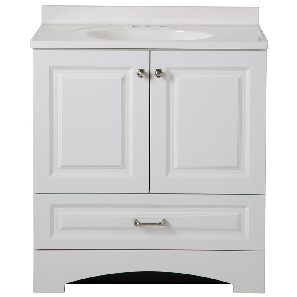 glacier bay lancaster 30 in w x 19 in d bath vanity and vanity