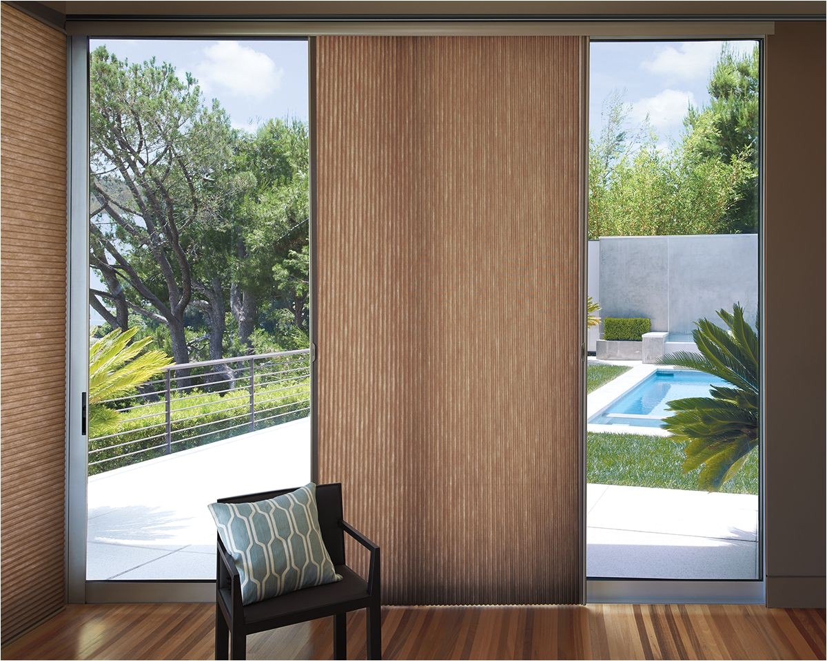 hunter douglas applausea vertiglidea honeycomb shades are a perfect transition from the indoors to the outdoors a most versatile window treatment that