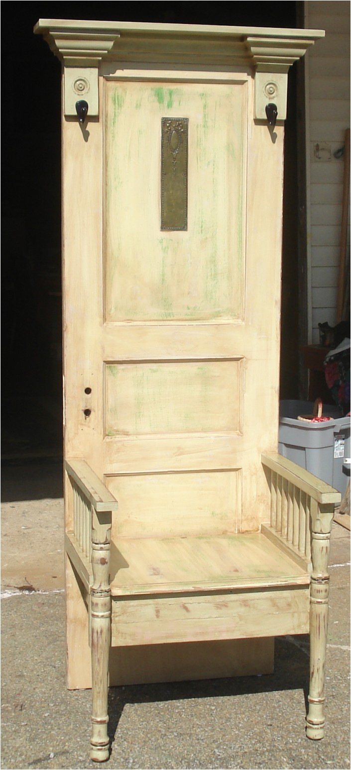 How to Build A Hall Tree From An Old Door Old Door Cottage Decor I Antique Online