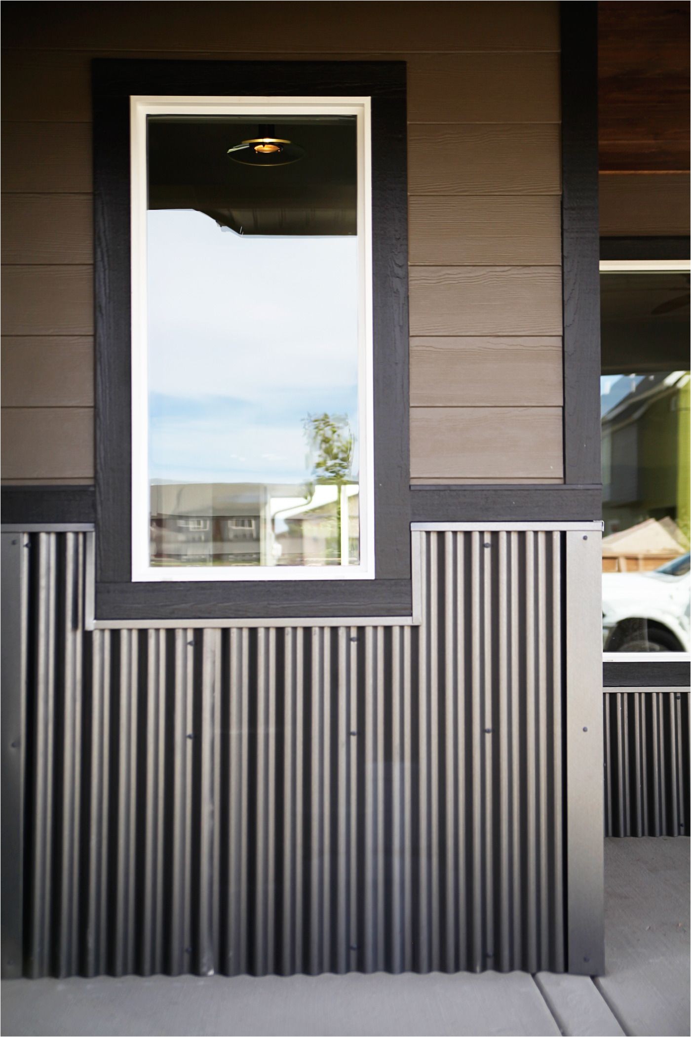 corrugated metal wainscot by bridger steel