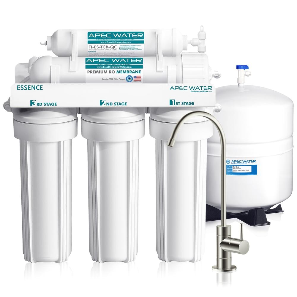 apec water systems essence premium quality 5 stage under sink reverse osmosis drinking water