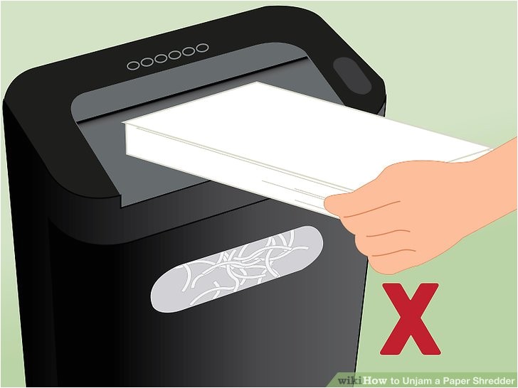 unjam a paper shredder