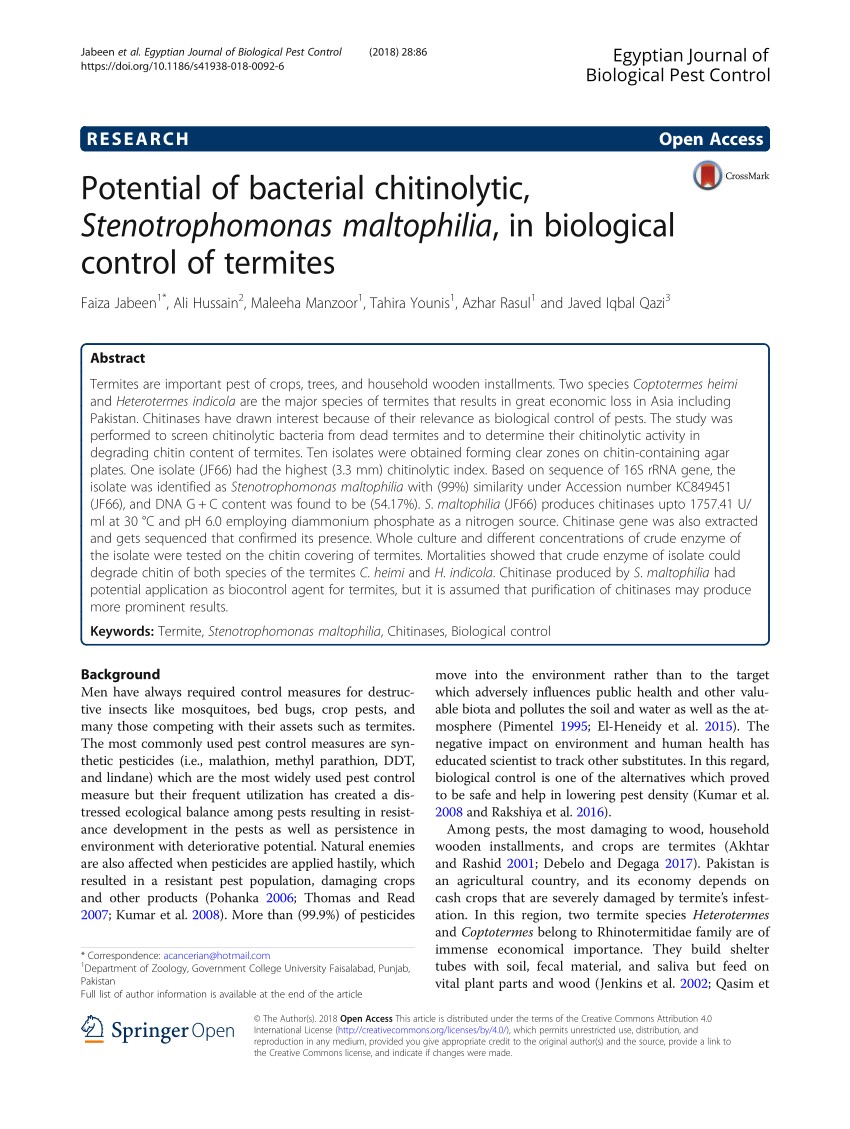pdf termites and microbial biological control strategies