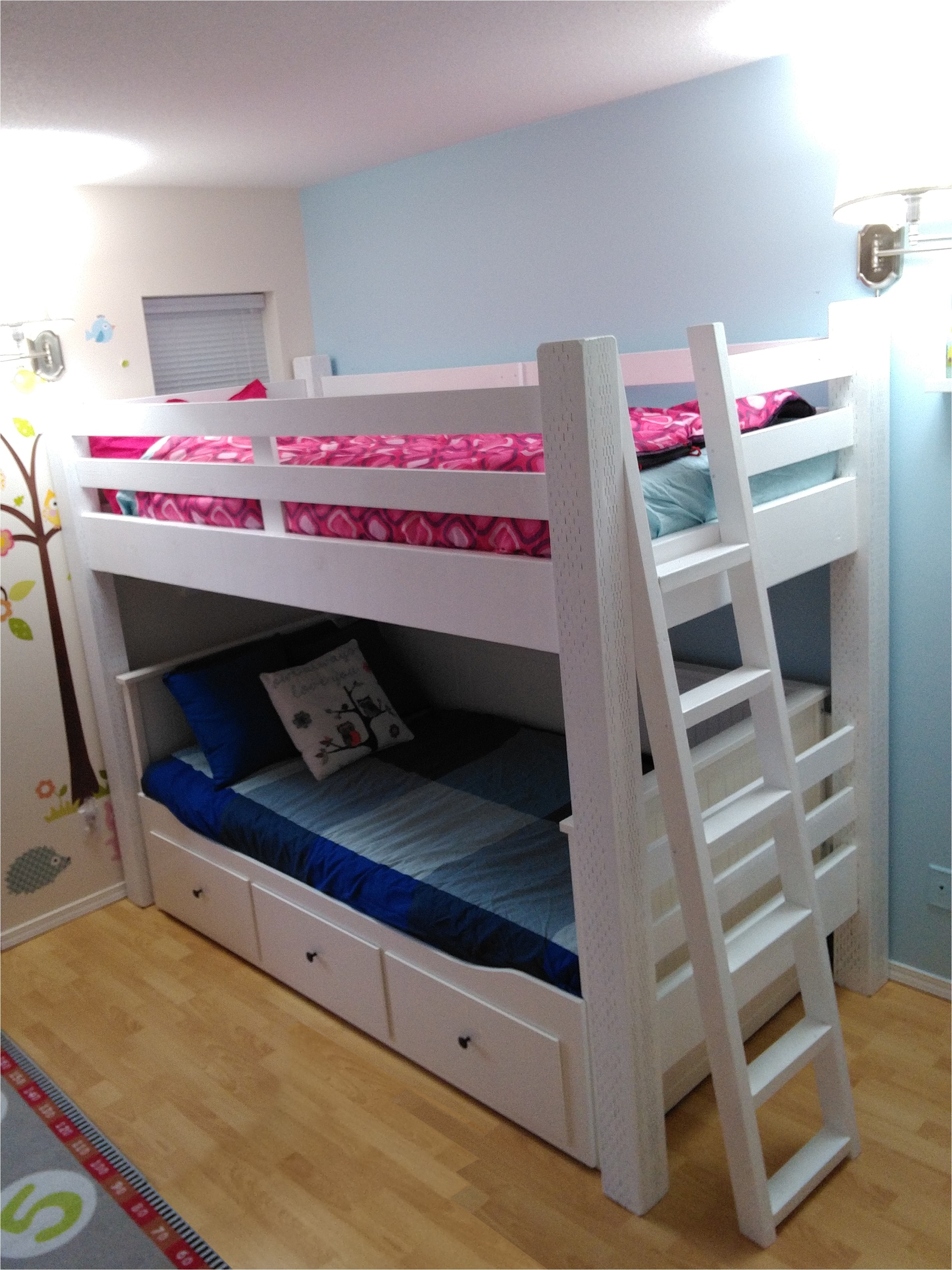 custom loft bed built to wrap the ikea hemnes daybed