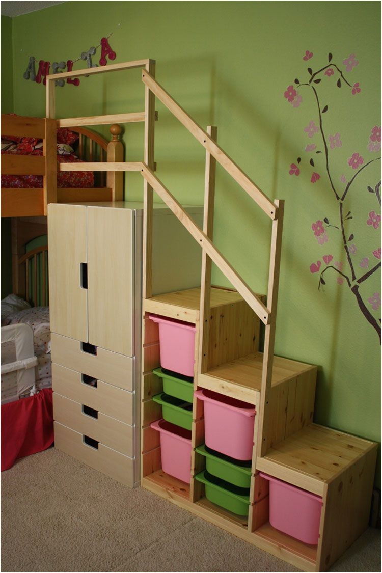 easy full height bunk bed stairs ikea hackers