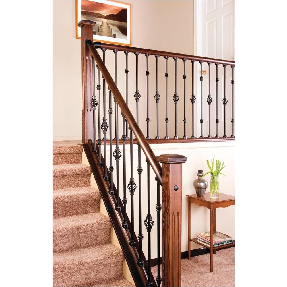 Indoor Stair Railing Kits Home Depot Canada Stair Simple Axxys 8 Ft Stair Rail Kit Stair Railing