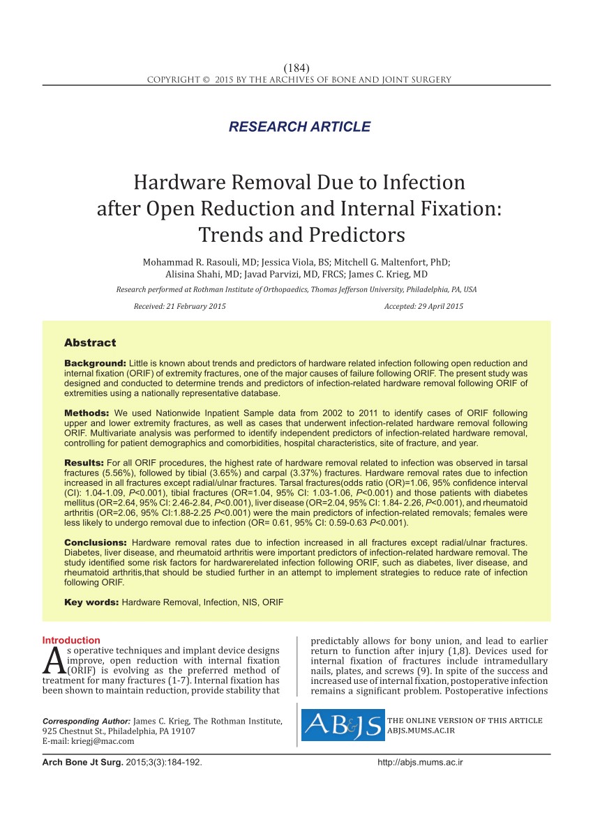 Jeffrey Alexander Hardware Catalog Pdf Pdf First Results with the Immediate Reconstructive Strategy for