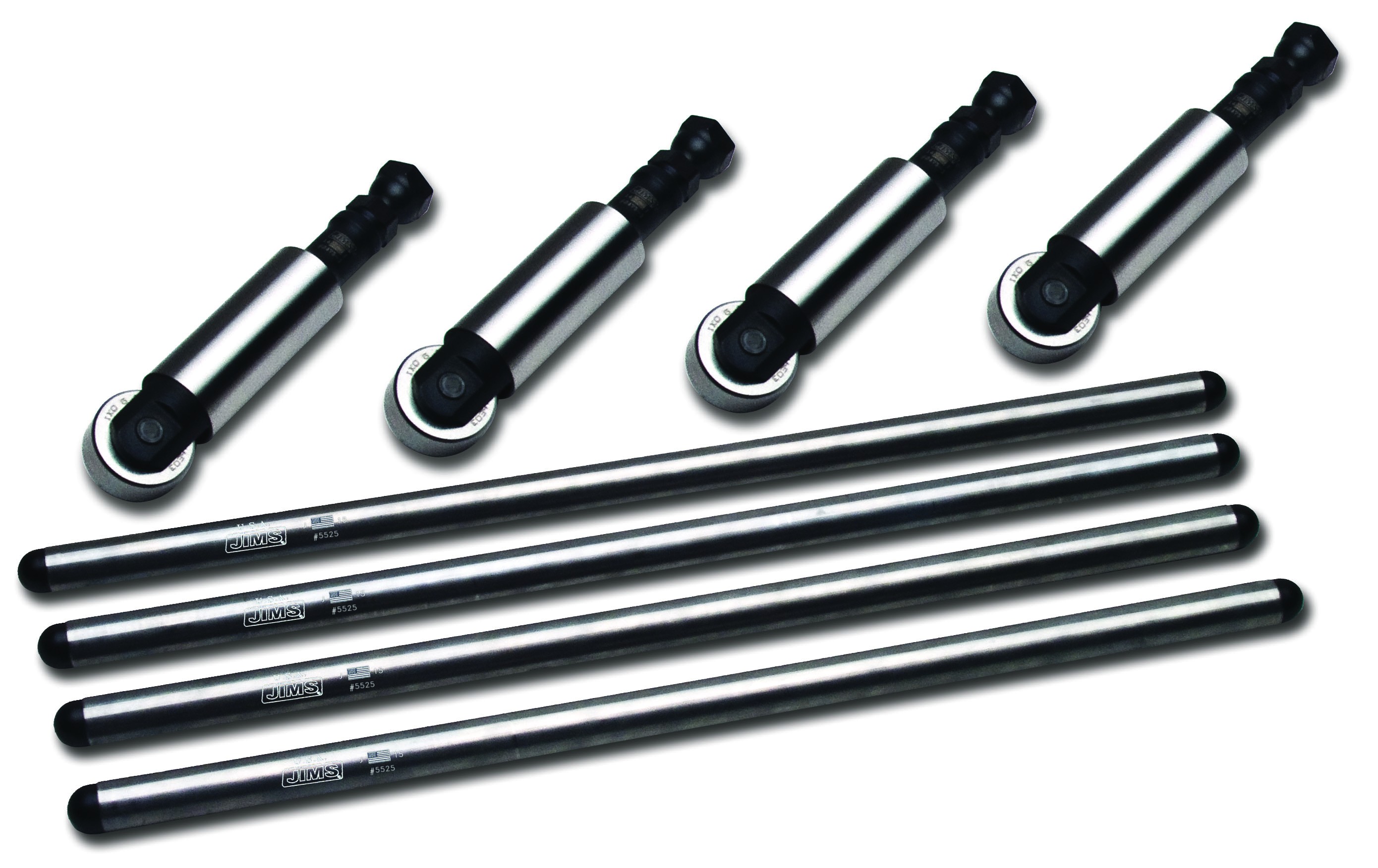 jims 4340 chromoly steel pushrods solid adjustable tappet kit for shovelhead