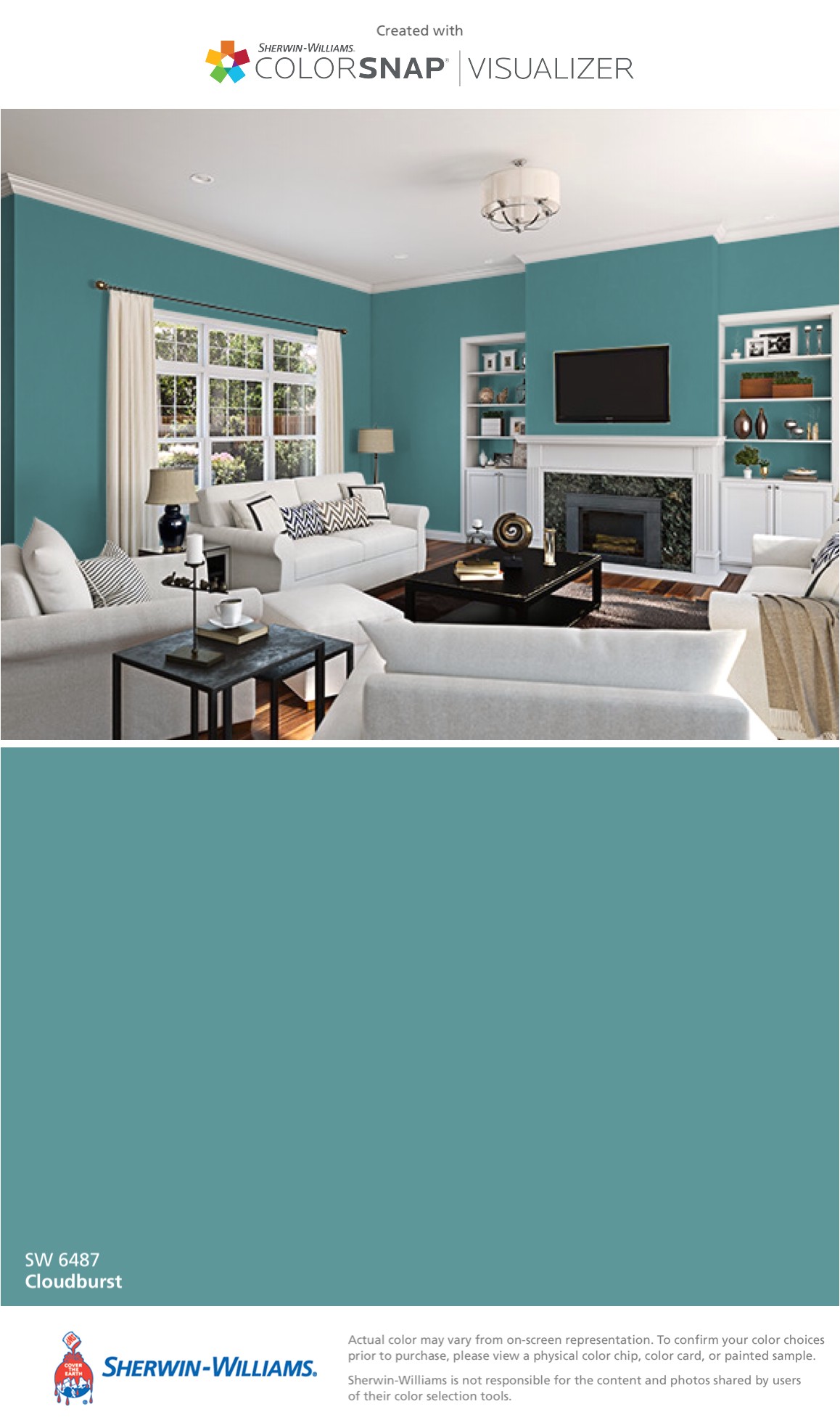 i found this color with colorsnapa visualizer for iphone by sherwin williams cloudburst sw 6487