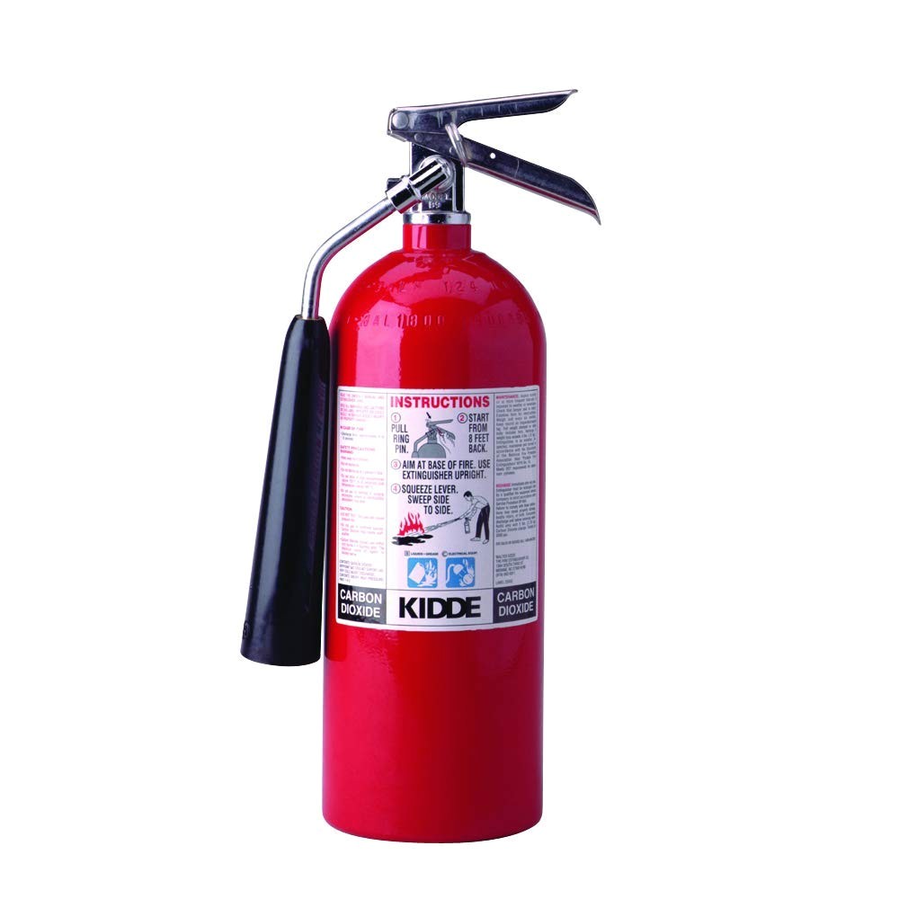 kidde 466180 pro 5 carbon dioxide food and electronic safe environmentally safe fire extinguisher ul rated 5 b c amazon com