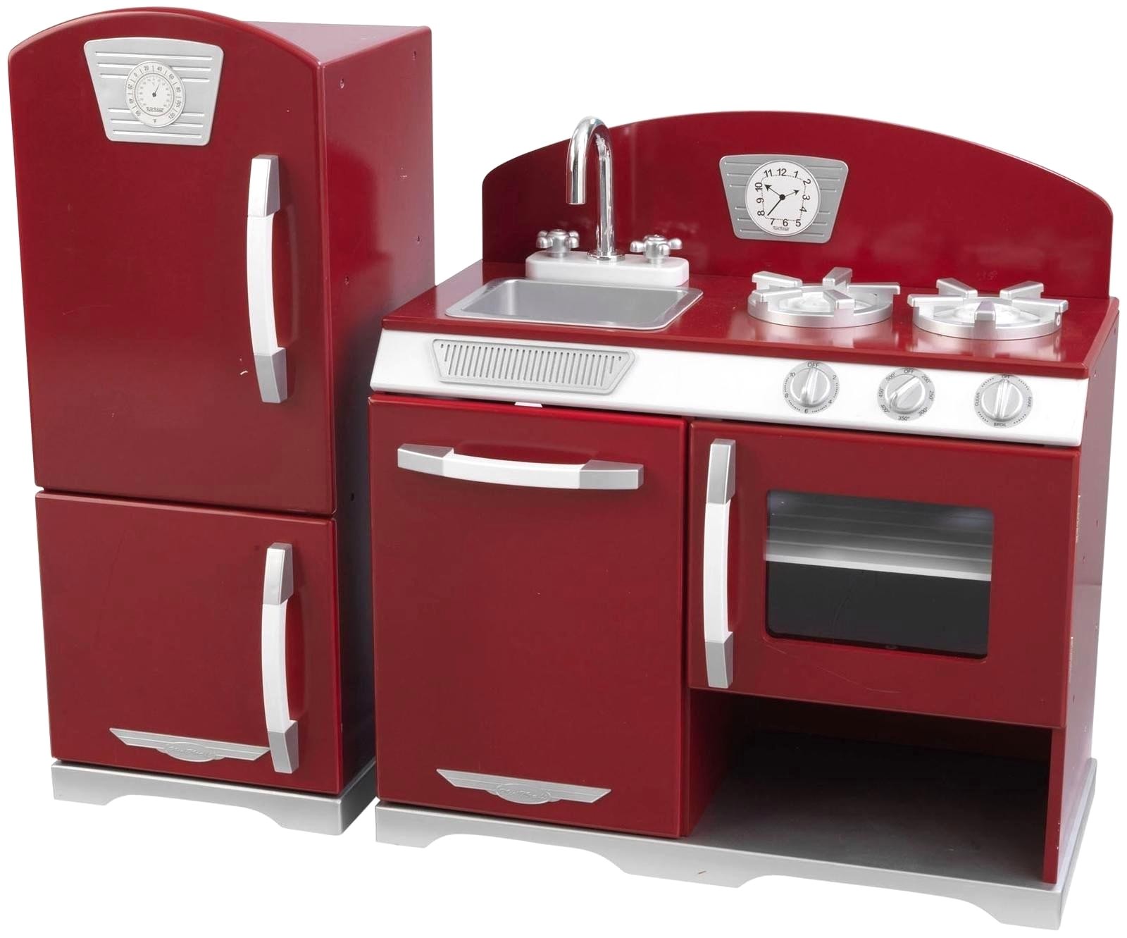 Kidkraft Red Retro Kitchen Replacement Parts Pleasant Vintage Kitchen Set White Ks Raft Red Retro