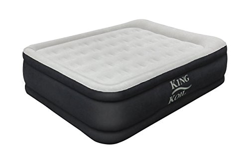 king koil queen size luxury raised air mattress best inflatable airbed with builtin pump elevated raised air ap b06xwg7h3s