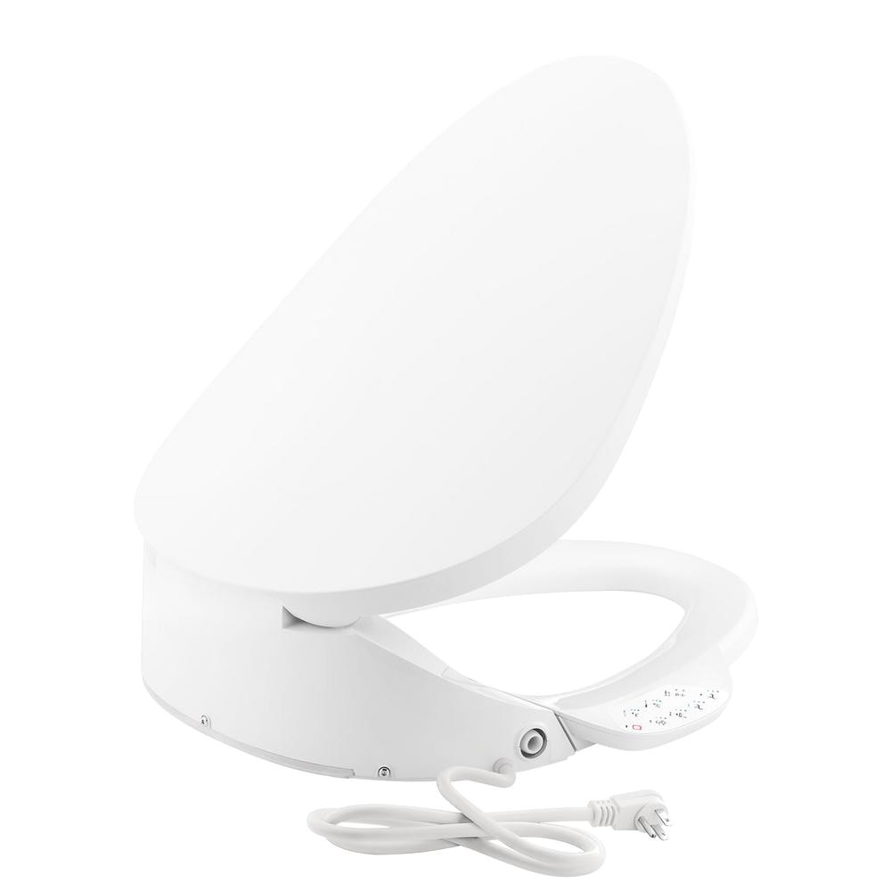 kohler c3 230 electric bidet seat for elongated toilets in white with touchscreen remote control