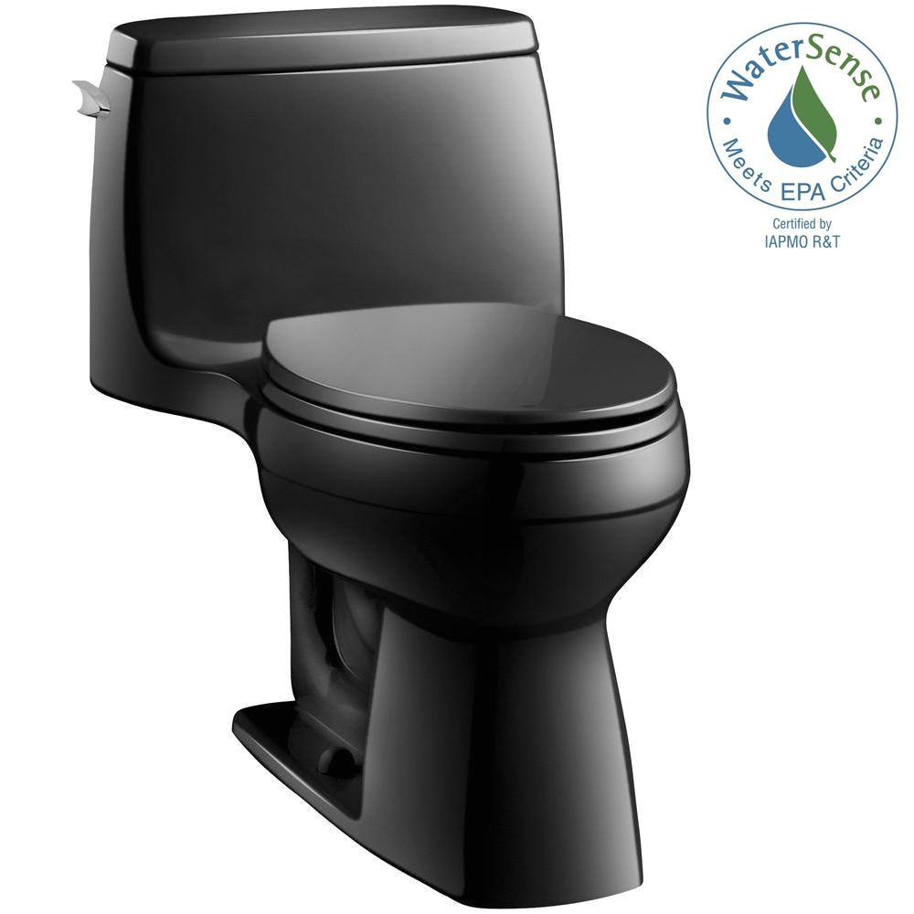 kohler santa rosa comfort height 1 piece 1 28 gpf single flush compact elongated toilet with