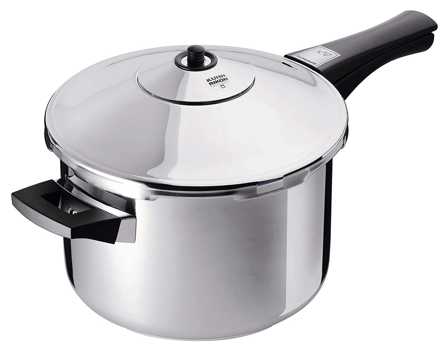 amazon com kuhn rikon duromatic stainless steel saucepan pressure cooker 5 3 qt kitchen dining