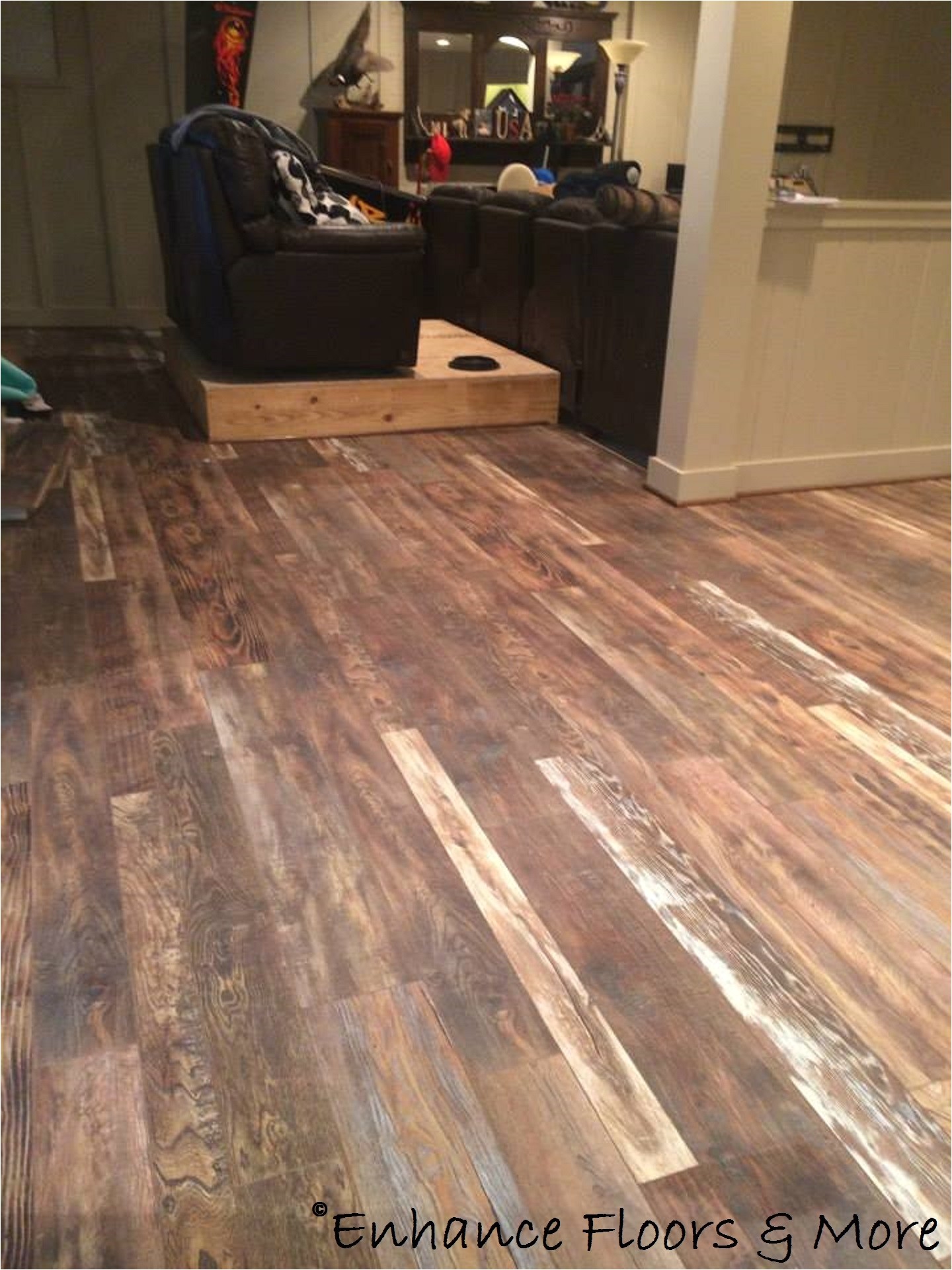 laminate flooring with attached underlayment
