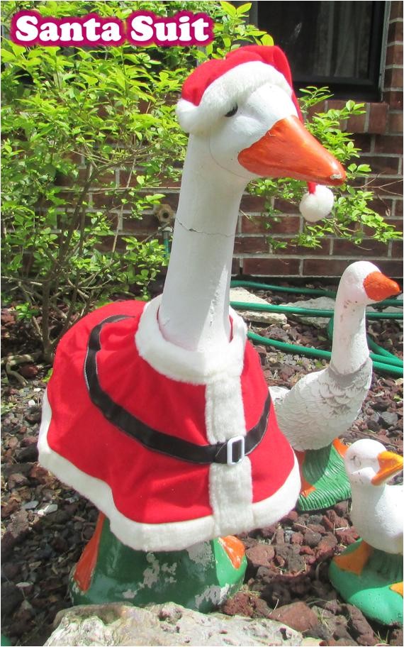 Lawn Goose with 12 Outfits Large Lawn Goose Outfits for Christmas by Papabearsplace