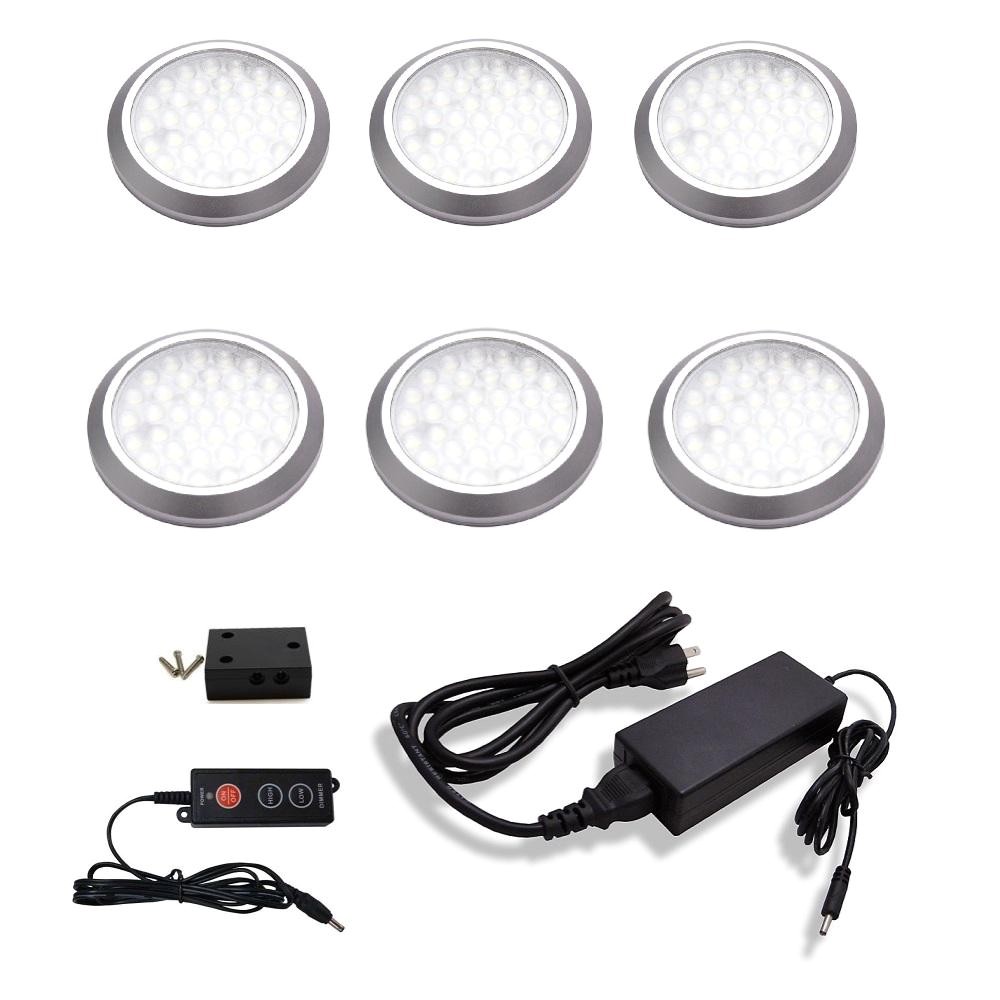 Led Puck Lights 12v Home Depot Macleds Led Under Cabinet Low Profile Puck Light Kit 6