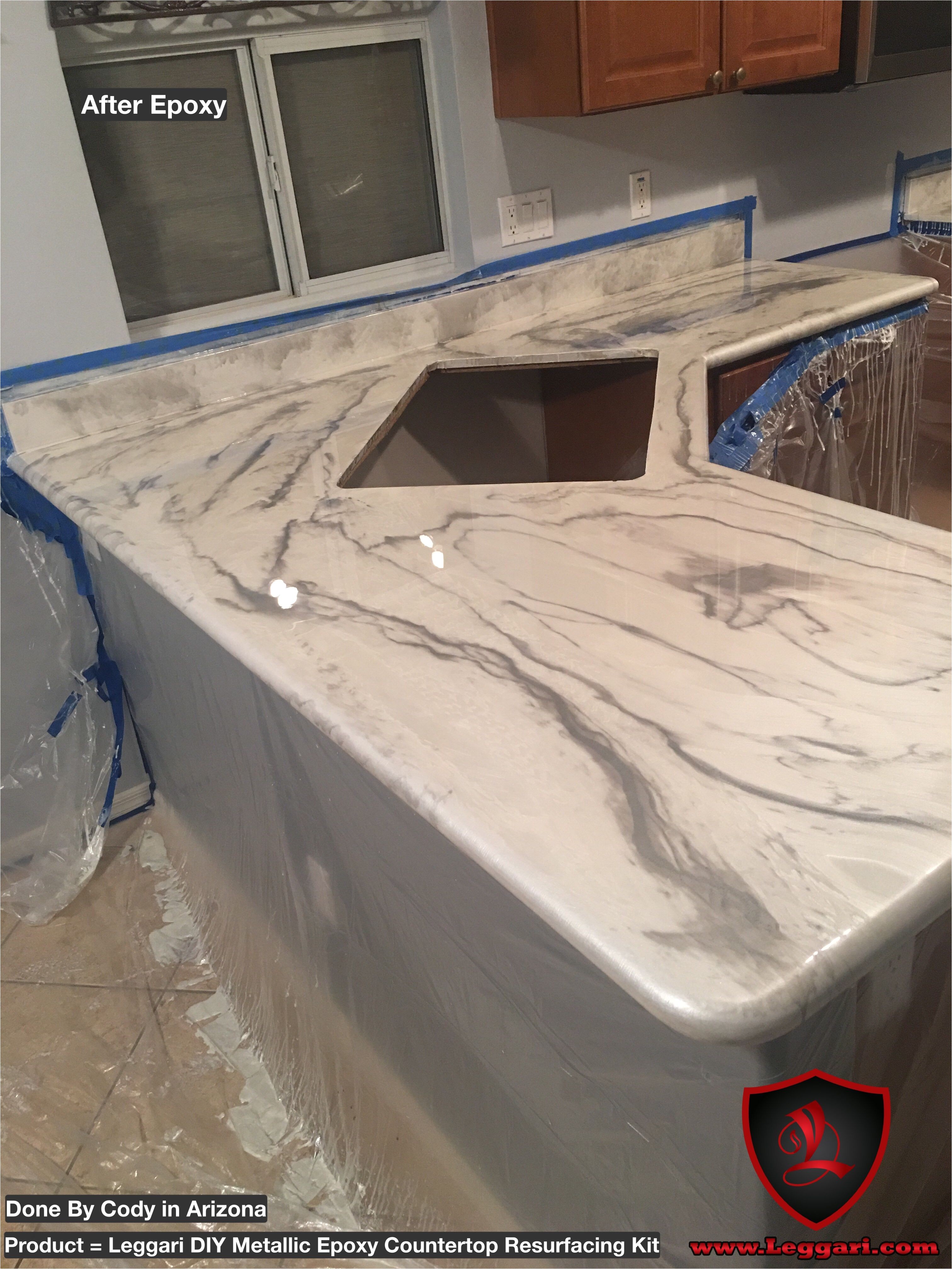 Leggari Diy Metallic Epoxy Countertop Resurfacing Kit Another First Time User Of Our Products and It Looks Amazing