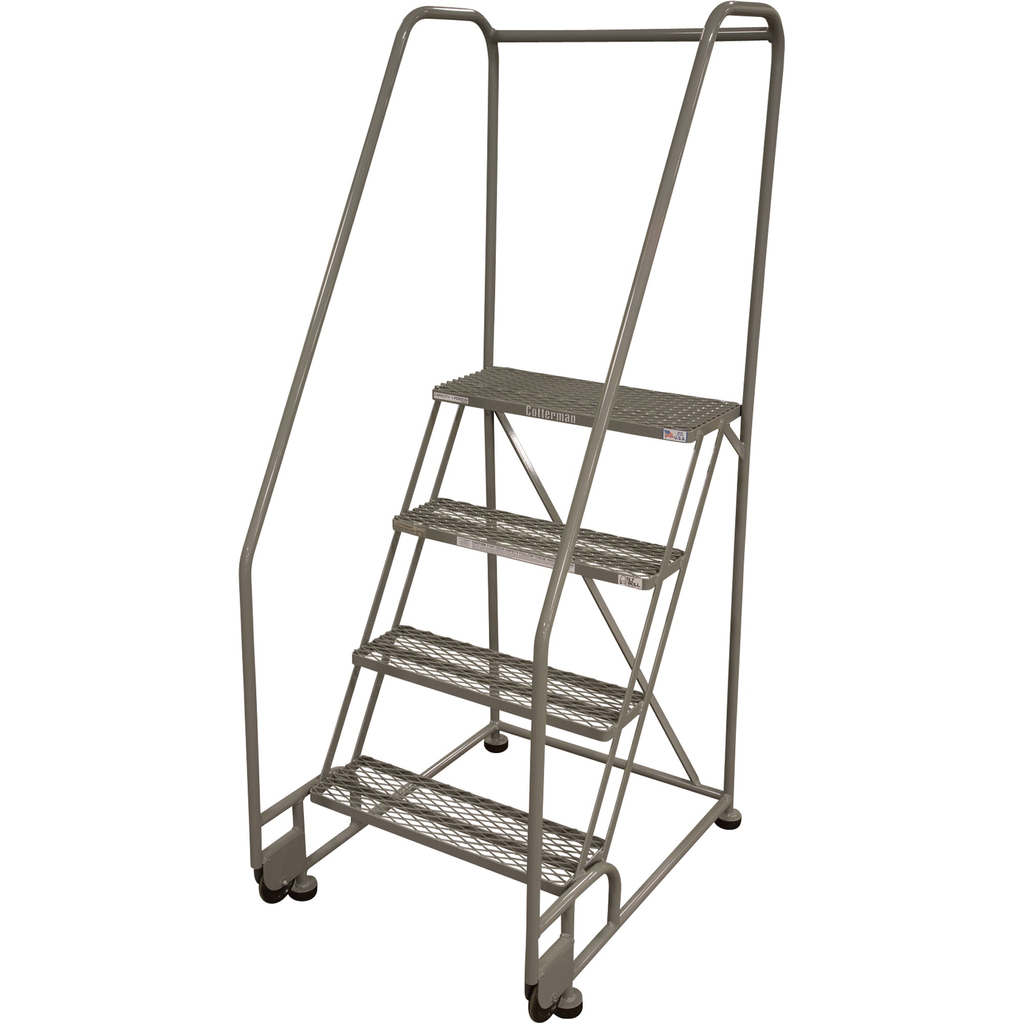 cotterman rolling ladder 40in max height model 4tr26a1e10b8c1p6