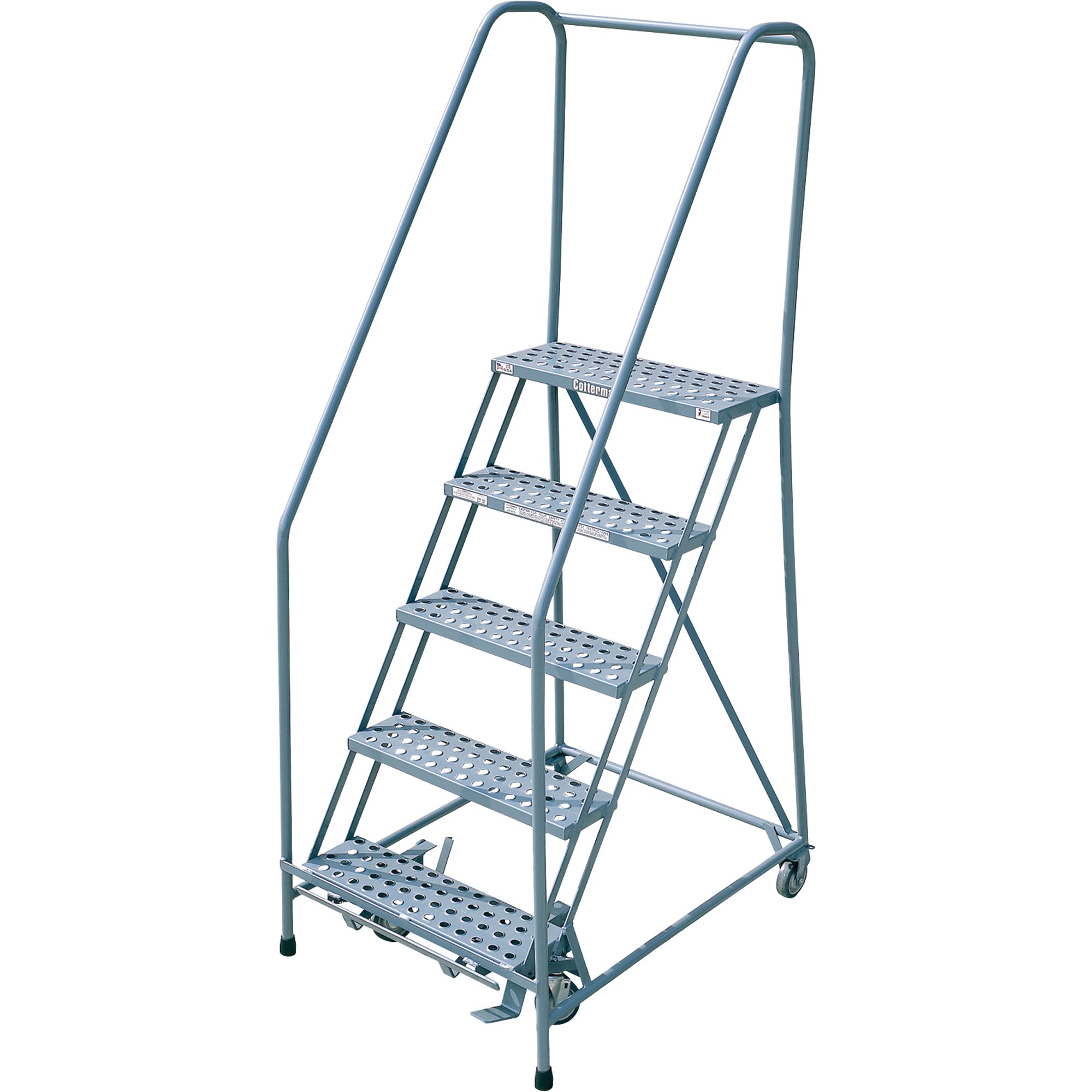 cotterman rolling steel ladder 450 lb capacity 5 step ladder