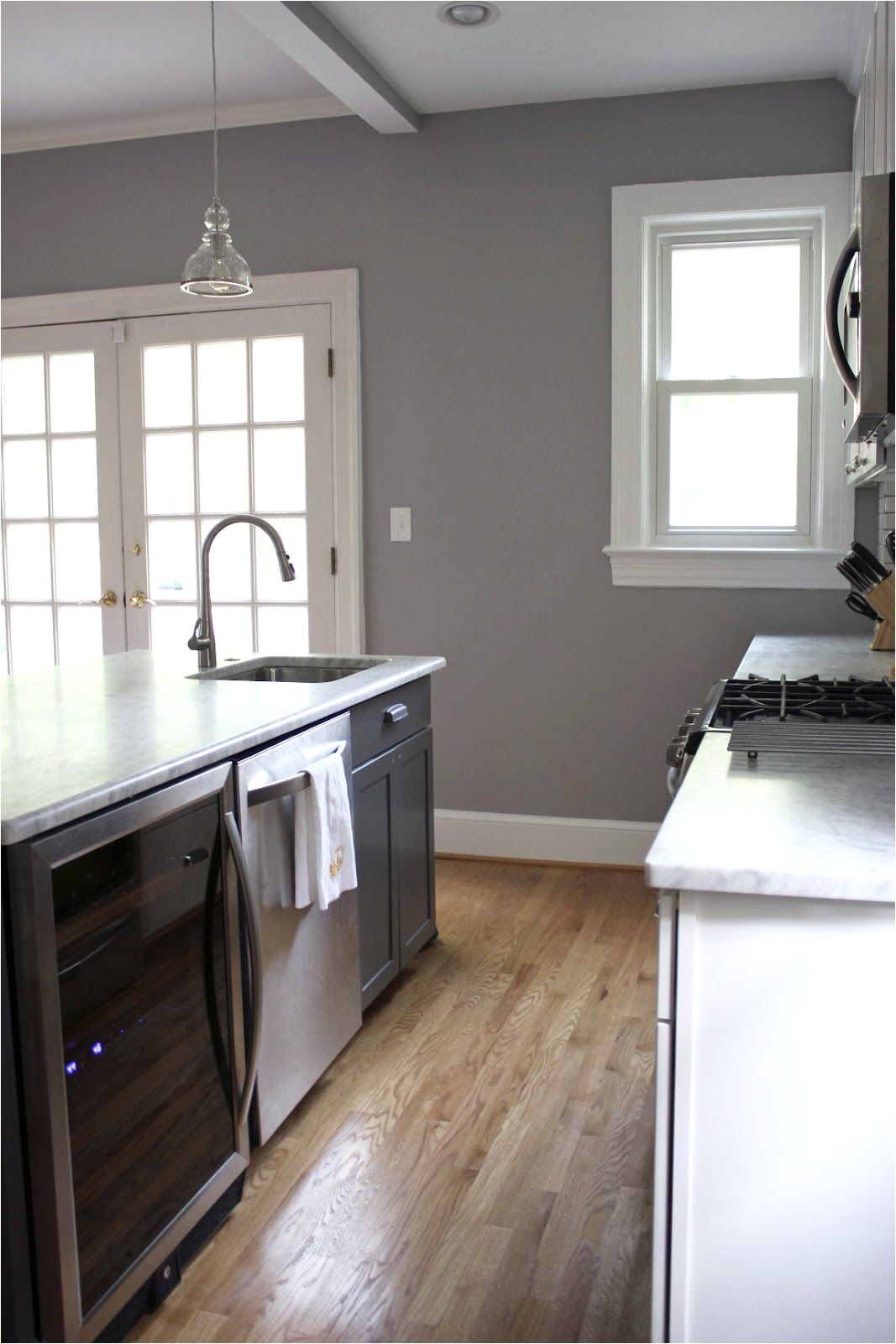 behr porpoise i love the gray walls with the wood floors i have this in my home