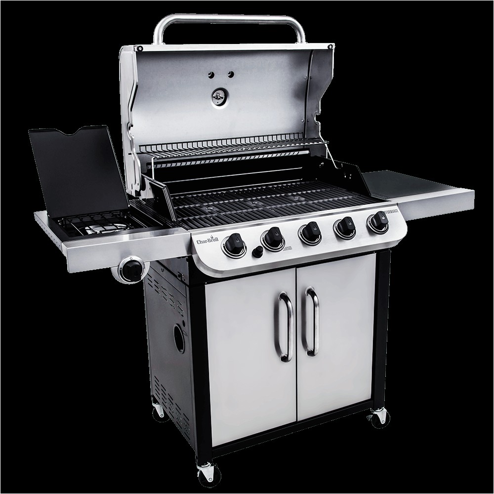 performance 5 burner ss cabinet gas grill