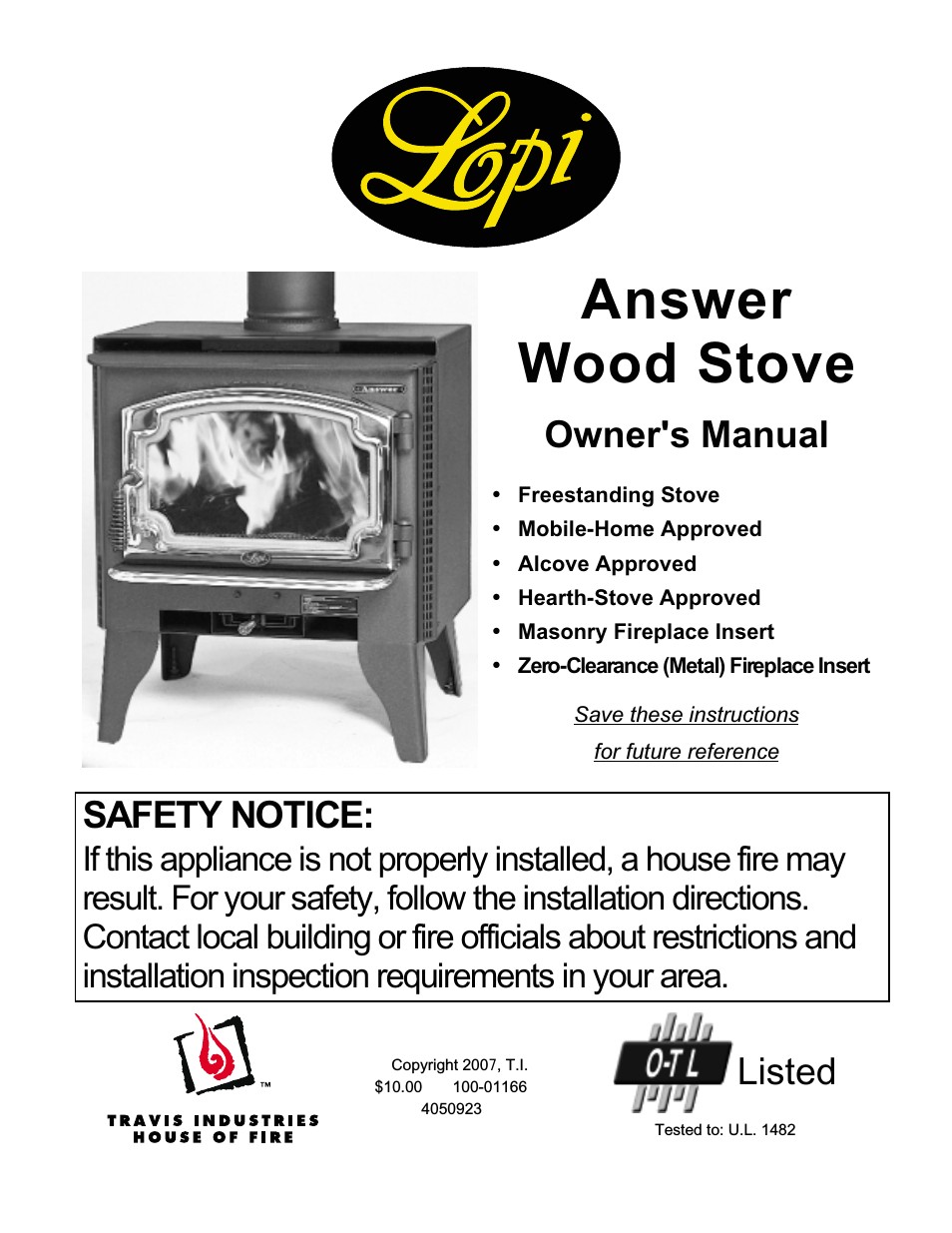 lopi answer wood stove page1 png