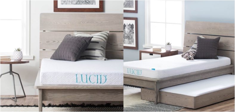 lucid 5 gel memory foam dual layered mattress