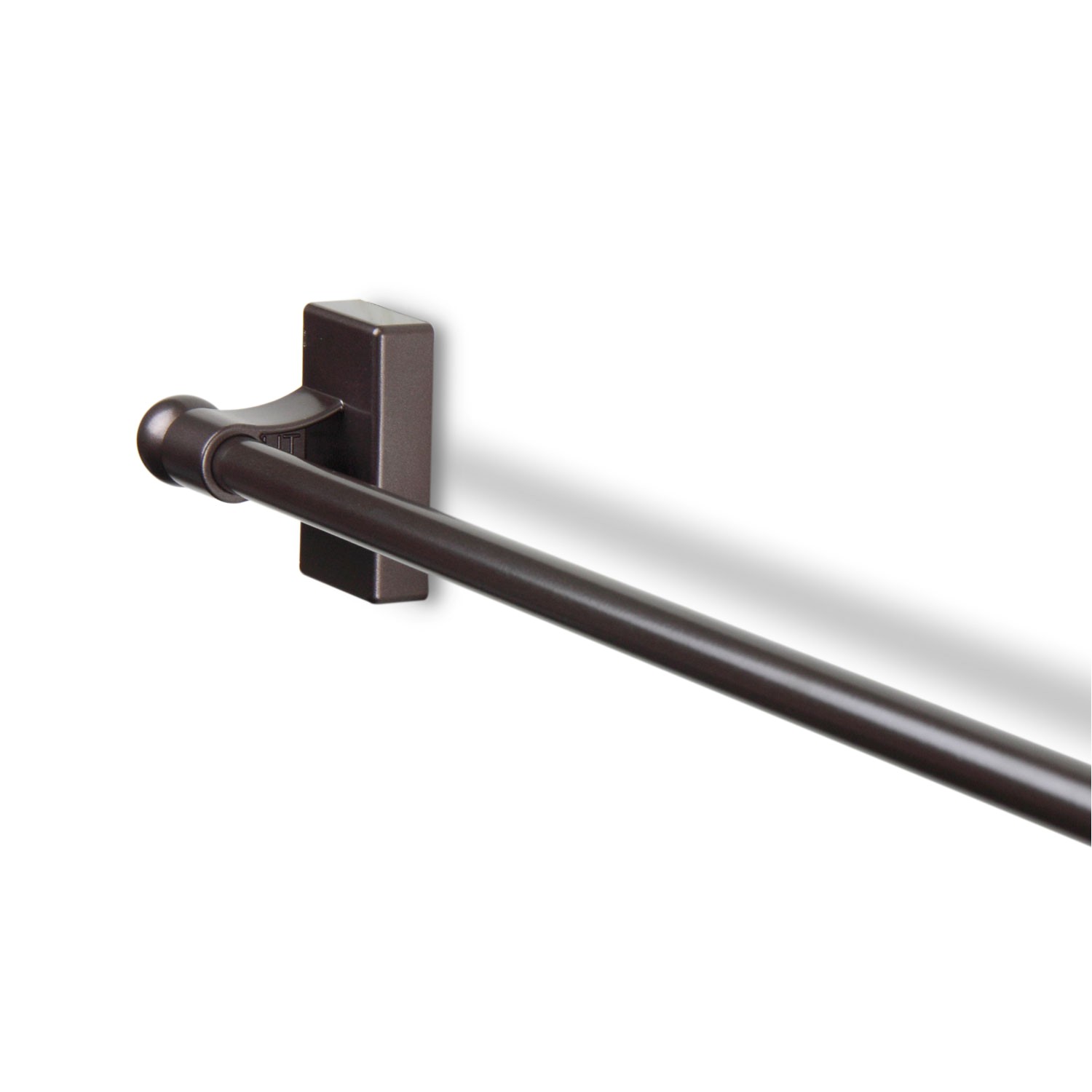 rod desyne mag 07 cocoa 17 to 30 inch magnetic curtain rod 1620517