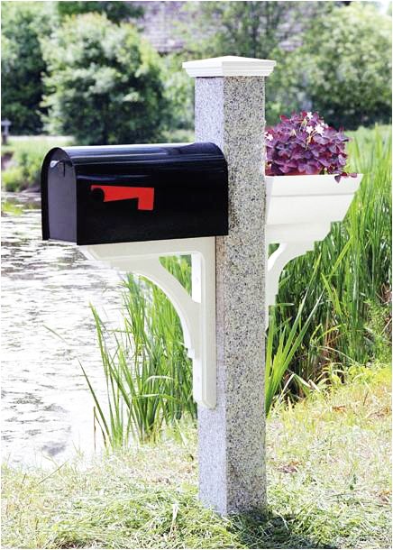 granite posts mailbox lantern