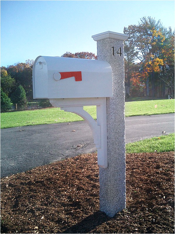 granite posts mailbox lantern