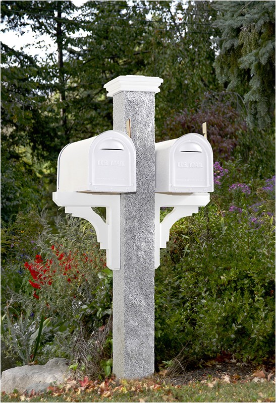 granite posts mailbox lantern