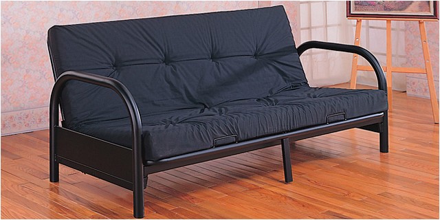 mainstays metal arm futon with mattress black review