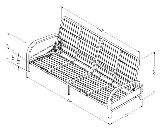 Mainstays Silver Metal Arm Futon assembly Instructions Mainstays Metal Arm Futon assembly Instruction Bm