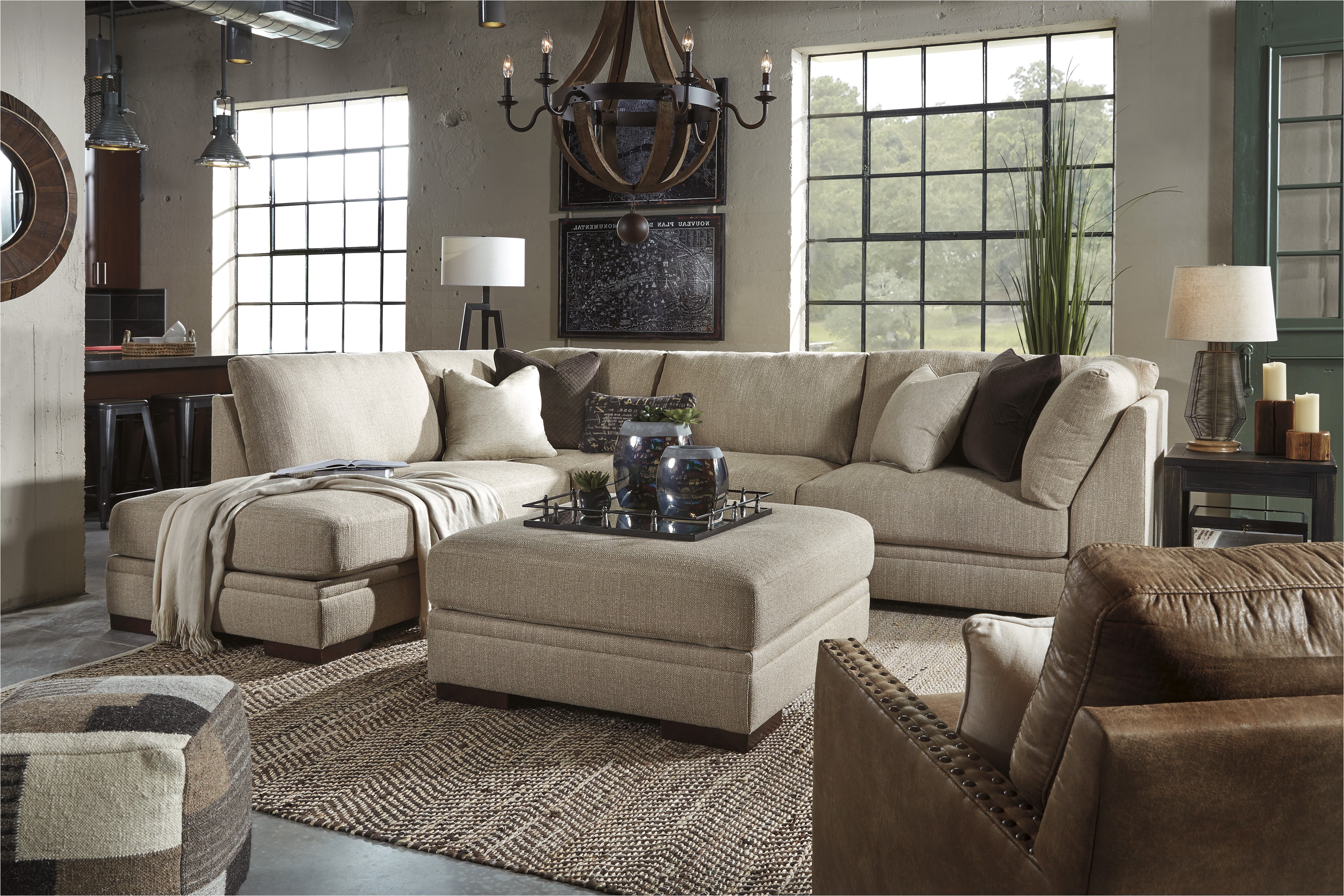 Malakoff 2 Piece Laf Sectional Reviews Malakoff Sectional ashley Home Store