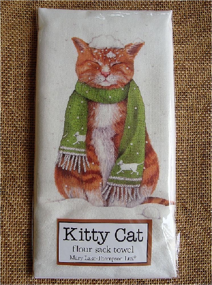 Mary Lake Thompson Flour Sack towels Cat In Mice Scarf Snow Mary Lake Thompson Winter Flour