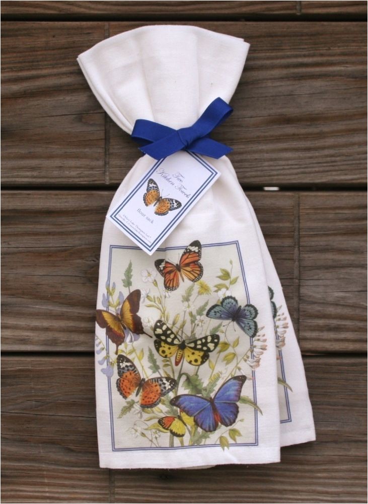 Mary Lake Thompson Flour Sack towels Mary Lake Thompson Flour Sack towels Set Of 2 butterfly