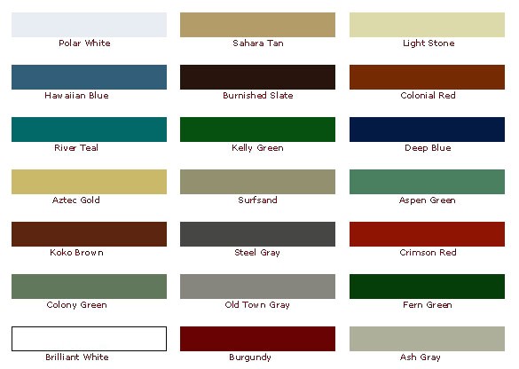 mcelroy metal color chart