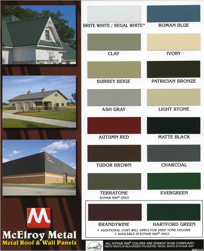 Mcelroy Metal Color Chart Mcelroy Metal Roofing Paradise Lumber Hardware St John