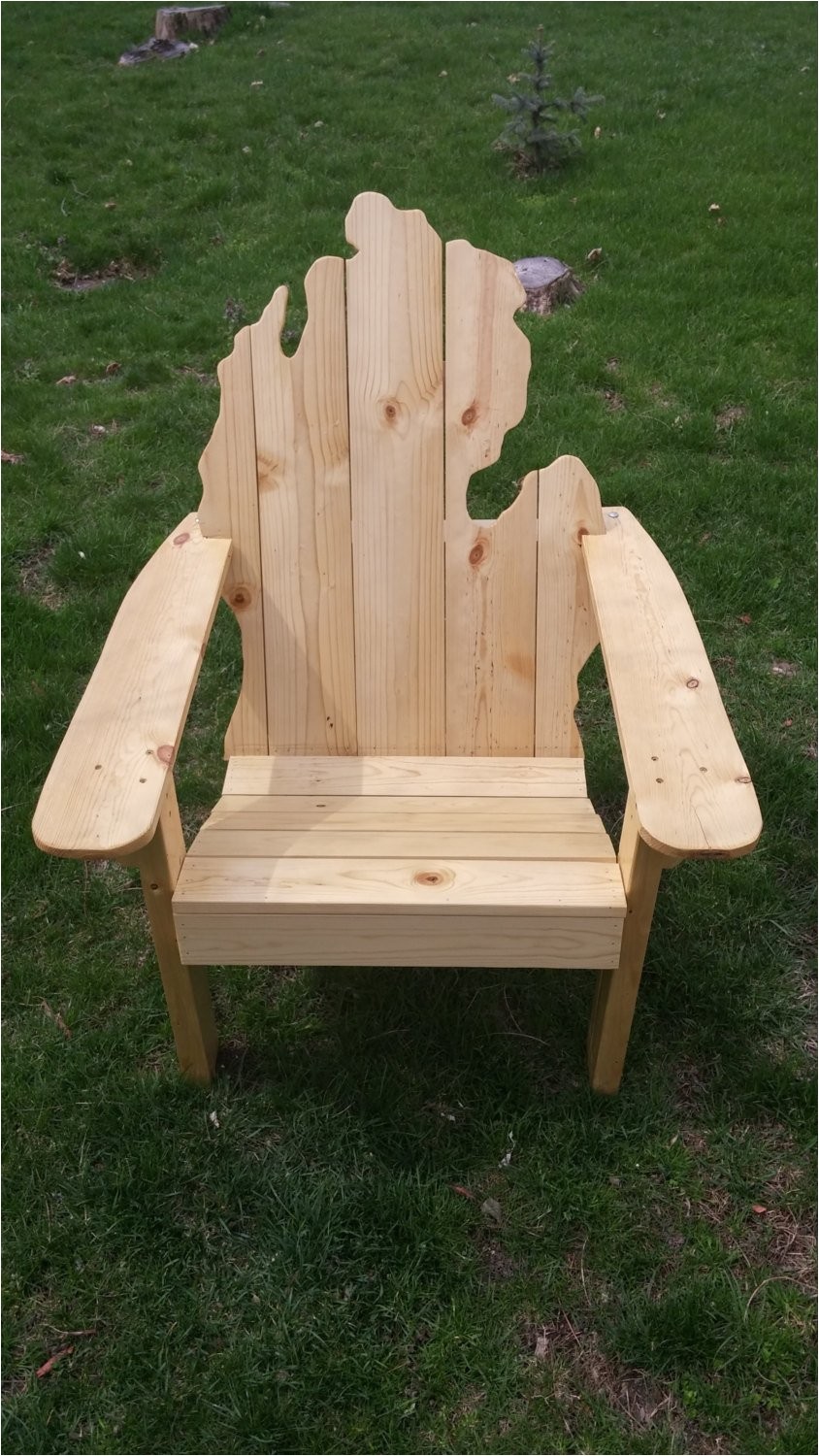 Michigan Shaped Adirondack Chairs Michigan Adirondack Chair White Pine