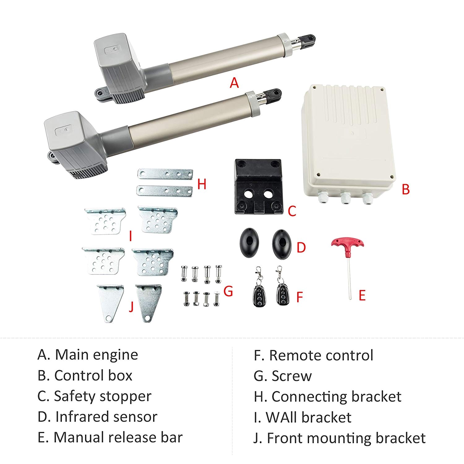 amazon com co z dual swing gate opener heavy duty automatic gate operators with wireless remote control auto gate motor hardware kit for swing gates