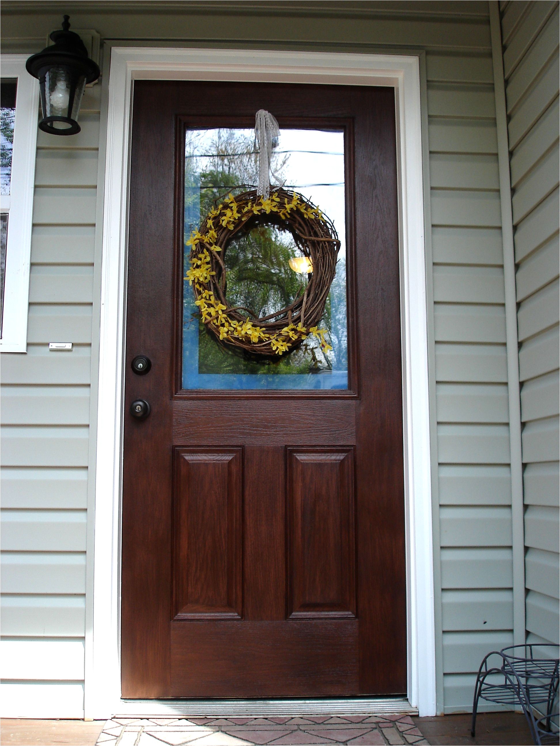 gel stain over already painted door