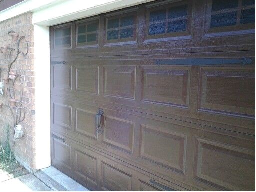 Minwax Gel Stain On Metal Garage Door after Using Minwax Gel Stain Hickory Also Painted Faux