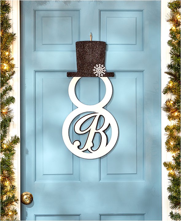 Monogram H for Front Door Monogram Snowman Front Door Hangers Wall Decor Metal 15