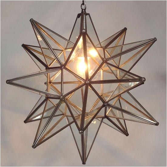 moravian clear glass star light